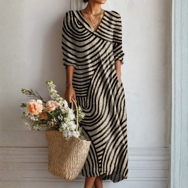 Diane | Swirl Stripe Dress