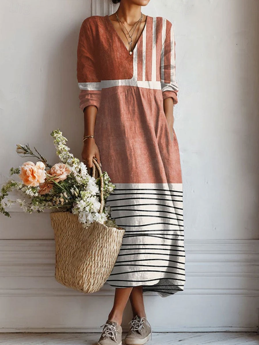 Sandra | Striped Patchwork Dress